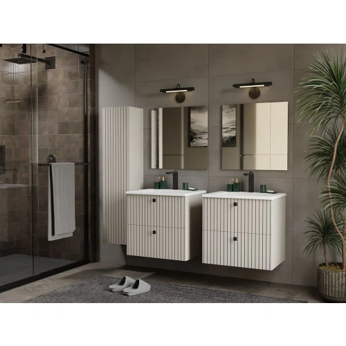 SZAFKA POD UMYWALKĘ TIGO 60 2S KASZMIR RYFLOWANY FRONT + UMYWALKA-4