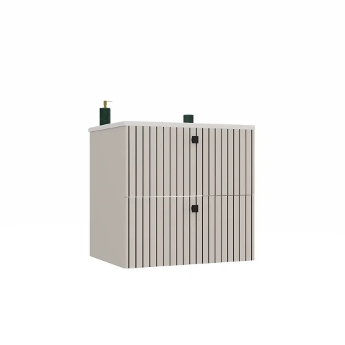 SZAFKA POD UMYWALKĘ TIGO 60 2S KASZMIR RYFLOWANY FRONT + UMYWALKA-10