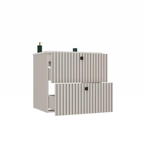SZAFKA POD UMYWALKĘ TIGO 60 2S KASZMIR RYFLOWANY FRONT + UMYWALKA-11