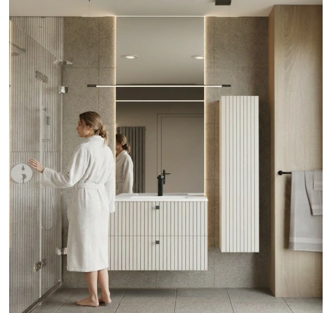 SZAFKA POD UMYWALKĘ TIGO 80 2S KASZMIR RYFLOWANY FRONT + UMYWALKA-6