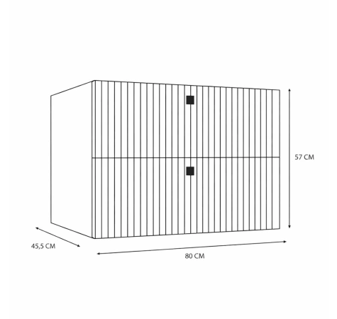 SZAFKA POD UMYWALKĘ TIGO 80 2S KASZMIR RYFLOWANY FRONT + UMYWALKA-10