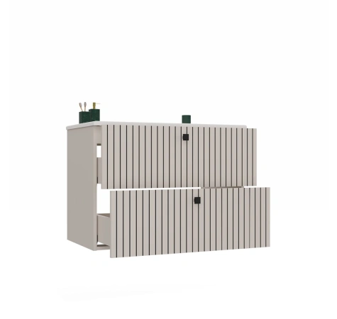 SZAFKA POD UMYWALKĘ TIGO 80 2S KASZMIR RYFLOWANY FRONT + UMYWALKA-11