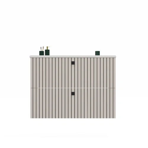 SZAFKA POD UMYWALKĘ TIGO 80 2S KASZMIR RYFLOWANY FRONT + UMYWALKA-13