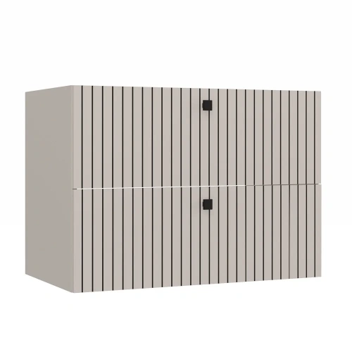 SZAFKA POD UMYWALKĘ TIGO 80 2S KASZMIR 2 SZUFLADY RYFLOWANY FRONT WISZĄCA-1