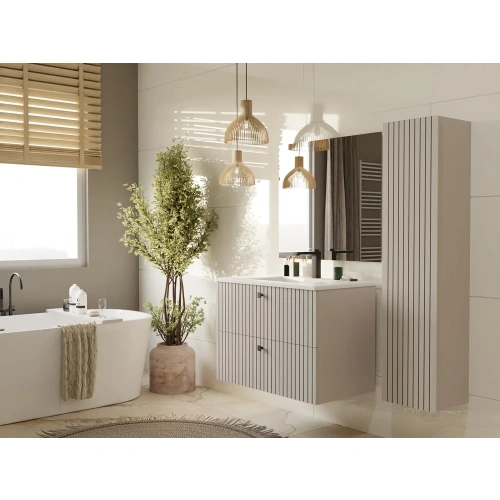SZAFKA POD UMYWALKĘ TIGO 80 2S KASZMIR 2 SZUFLADY RYFLOWANY FRONT WISZĄCA-2