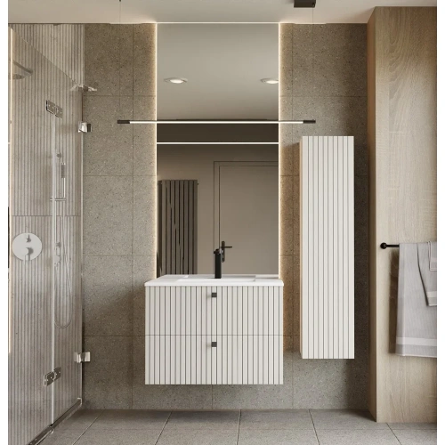 SZAFKA POD UMYWALKĘ TIGO 80 2S KASZMIR 2 SZUFLADY RYFLOWANY FRONT WISZĄCA-5