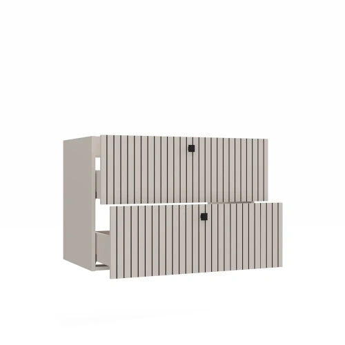 SZAFKA POD UMYWALKĘ TIGO 80 2S KASZMIR 2 SZUFLADY RYFLOWANY FRONT WISZĄCA-12