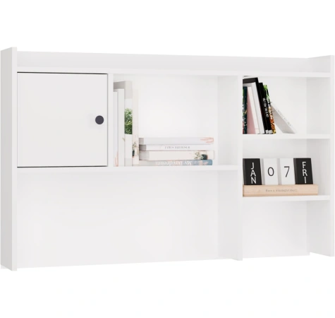 Nadstawka do Biurka 120 cm BIAŁA 1 Drzwi Regał Na Książki Dokumenty-1