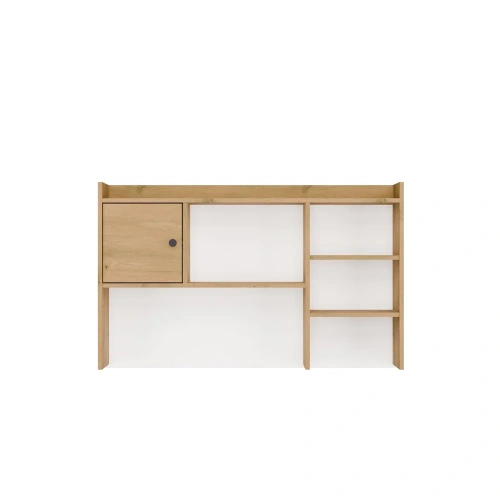 Nadstawka do Biurka 120 cm DĄB ARTISAN 1 Drzwi Regał Na Książki Dokumenty-8