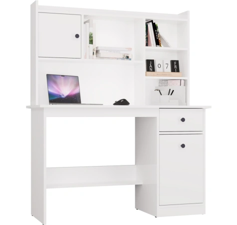 Biurko CHESTER Z NADSTAWKĄ Biały 1 Szuflada Szafka Regał Do Pokoju-1