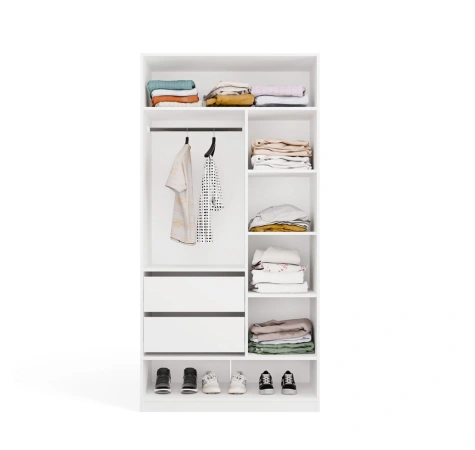 Moduł Szuflad OPENO 2SZ 2 Szuflady BIAŁY Do Garderoby Do Sypialni-10