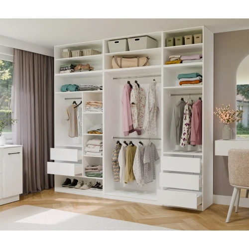 NADSTAWKA 100 OPENO BIAŁA Półka Do Garderoby Modułowa 100 cm Do Sypialni-6
