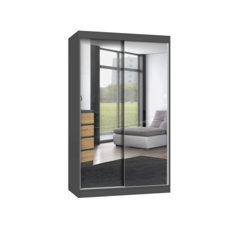 Szafa IGA 120/A ANTRACYT 2 Lustra Do Sypialni Przedpokoju-1