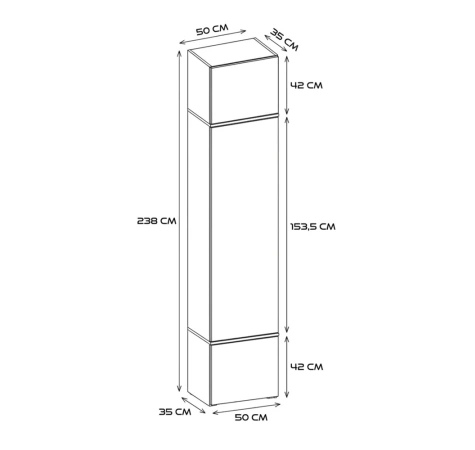 Garderoba Szafa HAGA 1SZ DĄB SONOMA-9
