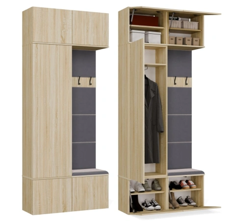 Garderoba Szafa + Wieszak HAGA II/1Sz1W DĄB SONOMA-1