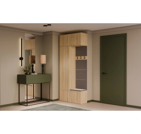 Garderoba Szafa + Wieszak HAGA II/1Sz1W DĄB SONOMA-2