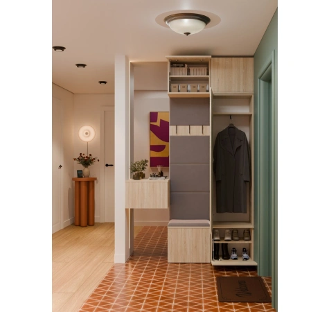 Garderoba Szafa + Wieszak HAGA II/1Sz1W DĄB SONOMA-3