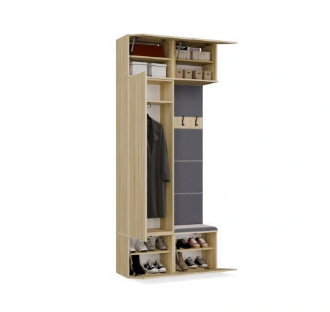 Garderoba Szafa + Wieszak HAGA II/1Sz1W DĄB SONOMA-13