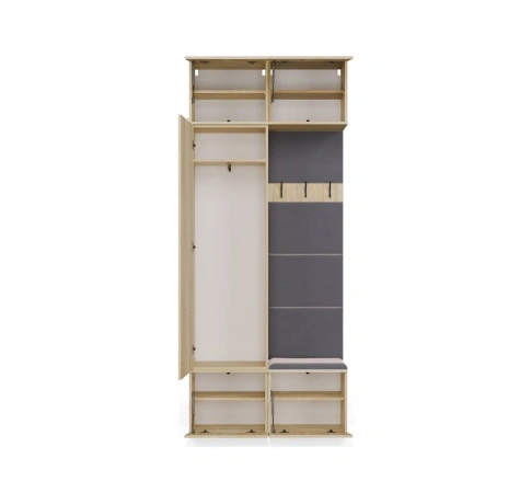 Garderoba Szafa + Wieszak HAGA II/1Sz1W DĄB SONOMA-14