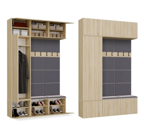 Garderoba HAGA III/1Sz2W DĄB SONOMA + 2x Wieszak-1