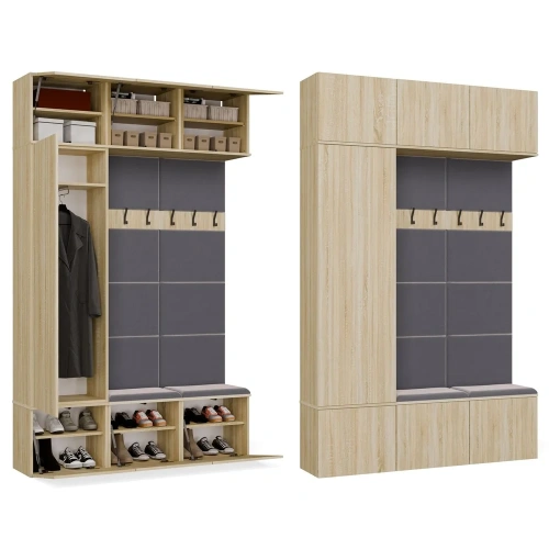 Garderoba HAGA III/1Sz2W DĄB SONOMA + 2x Wieszak-1