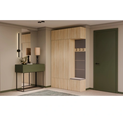 Garderoba HAGA III/2Sz1W DĄB SONOMA 2x Szafa + Wieszak-2