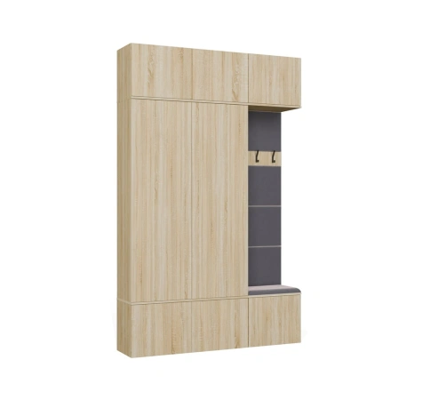 Garderoba HAGA III/2Sz1W DĄB SONOMA 2x Szafa + Wieszak-12