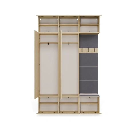 Garderoba HAGA III/2Sz1W DĄB SONOMA 2x Szafa + Wieszak-14