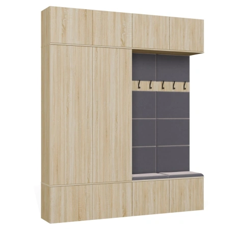 Garderoba HAGA IV/2Sz2W DĄB SONOMA 2x Szafa + 2x Wieszak-1