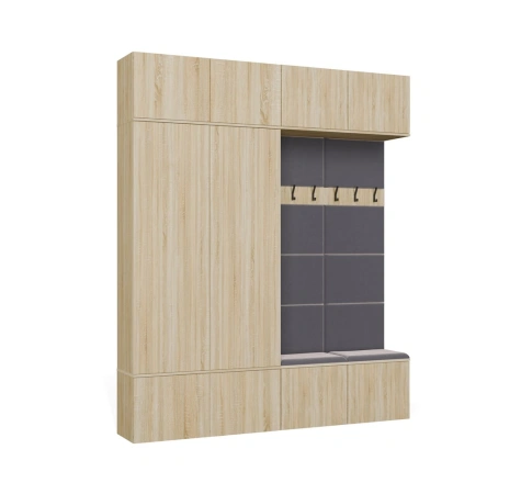 Garderoba HAGA IV/2Sz2W DĄB SONOMA 2x Szafa + 2x Wieszak-12