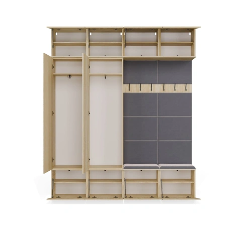 Garderoba HAGA IV/2Sz2W DĄB SONOMA 2x Szafa + 2x Wieszak-14