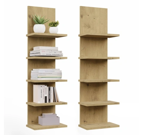 Regał Wiszący R5P 5 Półek Na Książki Do Biura Salonu Pokoju Dziecka DĄB ARTISAN-1