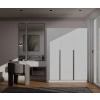 Szafa SENSO 3D 150 CM 3 Drzwi Czarne Uchwyty Do Salonu Sypialni BIEL-3