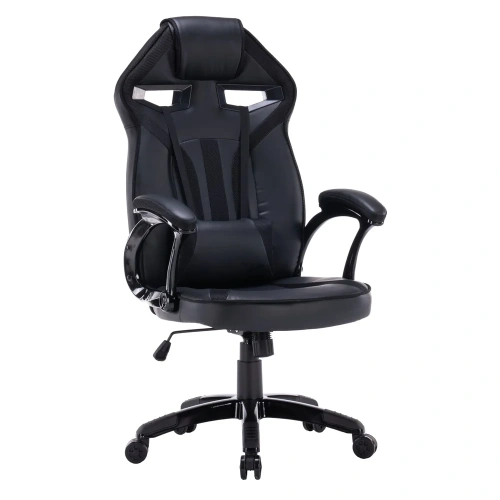 Zestaw BIURKO DANY Narożne ANTRACYT / DĄB ARTISAN + Fotel DRIFT CZARNY-5