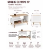 Stolik Kawowy OLYMPO 1P BIAŁY DĄB ARTISAN Ława do Salonu 90x49x48 Cm-6
