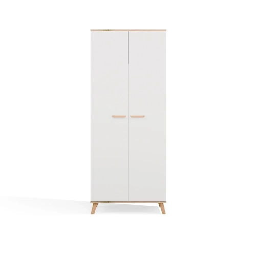 Szafa Ubraniowa OLYMPO 2D BIAŁA DĄB ARTISAN 80 Cm Drążek 2 Drzwi Sypialnia-9