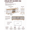 Szafka RTV OLYMPO 150 BIAŁA DĄB ARTISAN 150 CM Stolik Pod TV Telewizor-7