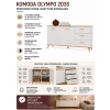 Komoda OLYMPO 2D3S BIAŁA DĄB ARTISAN Szafka 150 Cm 3 Szuflady 2 Drzwi-7