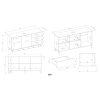 Komoda OLYMPO 2D3S BIAŁA DĄB ARTISAN Szafka 150 Cm 3 Szuflady 2 Drzwi-9