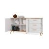 Komoda OLYMPO 2D3S BIAŁA DĄB ARTISAN Szafka 150 Cm 3 Szuflady 2 Drzwi-10