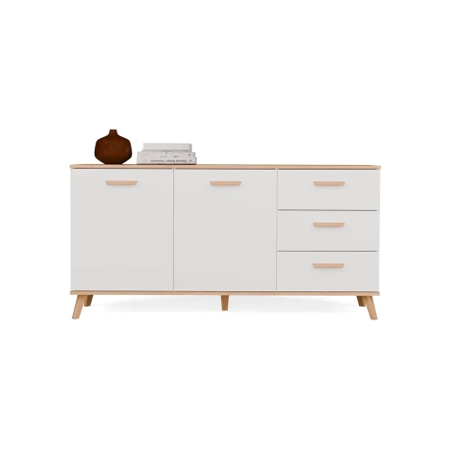 Komoda OLYMPO 2D3S BIAŁA DĄB ARTISAN Szafka 150 Cm 3 Szuflady 2 Drzwi-11