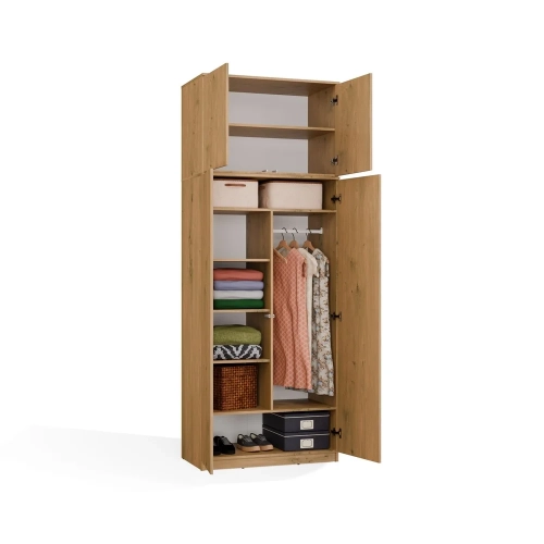 Nadstawka Na Szafę SD-90 DĄB ARTISAN Półka 90 cm Do Garderoby Pokoju-13