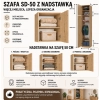 Szafa z Nadstawką SD-50 Drzwi Półki DĄB ARTISAN Do Garderoby Pokoju Biura-6