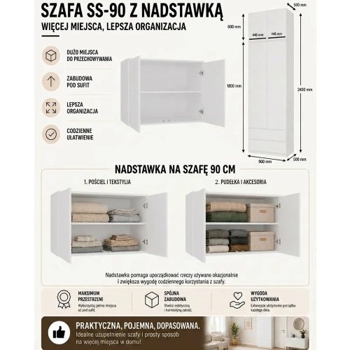 Szafa Malwa SS-90 +NDST BIAŁY-4