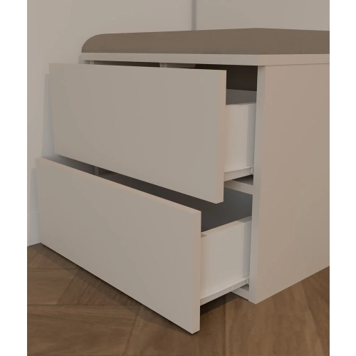 Garderoba HAGA 1L2S Szafka 2 Szuflady Do Korytarza KASZMIR BEŻ 238x50x35 cm-6