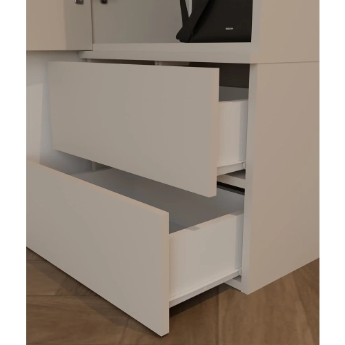 Garderoba HAGA 1SZ2S Szafka 2 Szuflady Do Korytarza KASZMIR BEŻ 238x50x35-4
