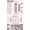 Garderoba HAGA 1W2S Wieszak 2 Szuflady Do Korytarza KASZMIR BEŻ 238x50x35-10