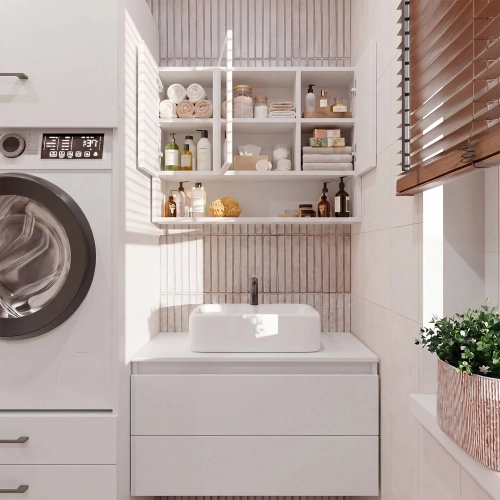 Szafka Łazienkowa Wisząca POLA 3DL/P BIAŁY 80 Cm 3 Lustra z Półką-3