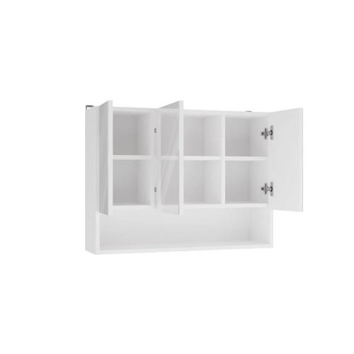Szafka Łazienkowa Wisząca POLA 3DL/P BIAŁY 80 Cm 3 Lustra z Półką-13