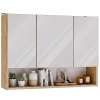 Szafka Łazienkowa Wisząca POLA 3DL/P DĄB ARTISAN 80 Cm 3 Lustra z Półką-1